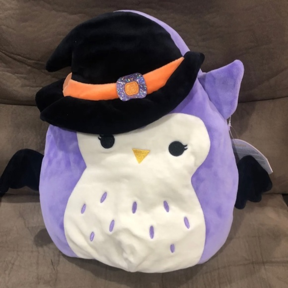 12" Squishmallow Holly Owl Witch Treat Pail Halloween‎ Trick Or Treat New